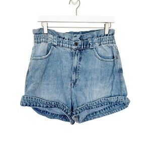 Pistola High Waist Denim Shorts Elastic Waist